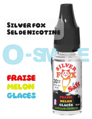 Silver Fox sel de nicotine "fraise melon glacé" puff saveur - VIP 10ml Silver Fox sel de nicotine "fraise melon glacé" puff saveur - VIP 10ml