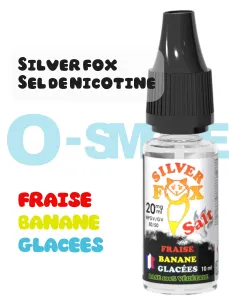 Silver Fox sel de nicotine "fraise banane glacé" puff saveur - VIP 10ml